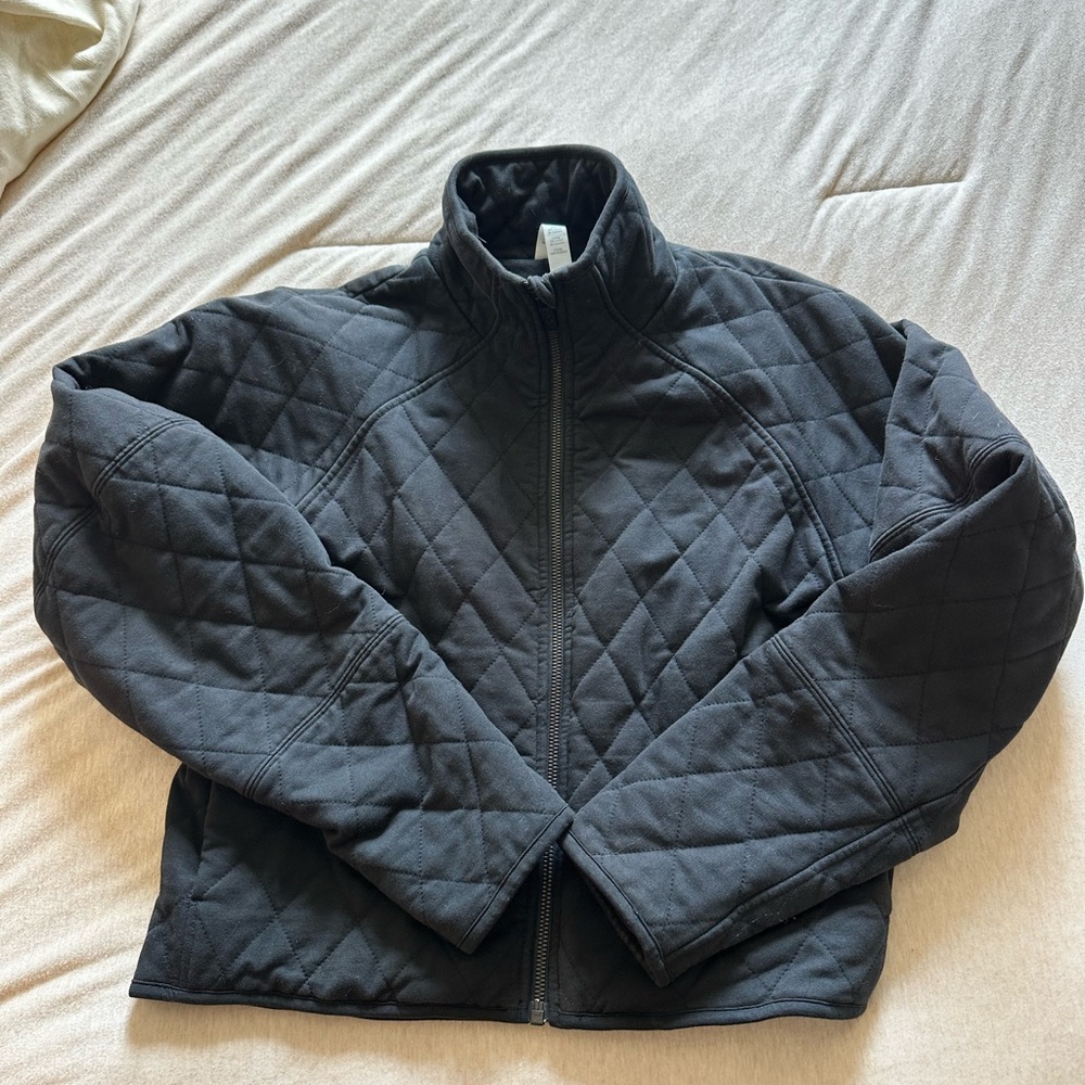 lululemon athletica Black Quilted Full-Zip Jacket